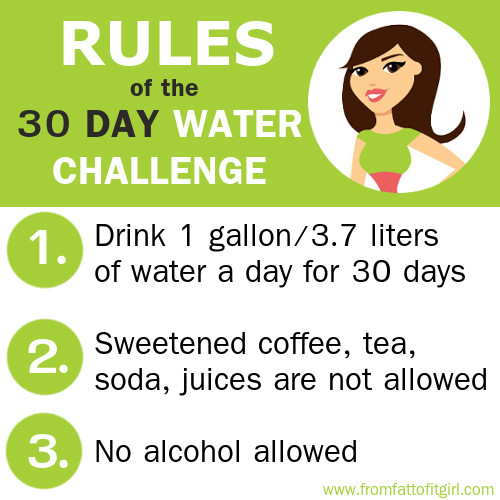 30 day water challenge rules